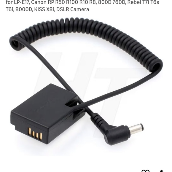 DR-E18 DC Coupler Dummy Battery for Canon Cameras - Picture 1 of 1